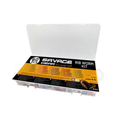 Savage Gear Rib Worm Kit 60Pcs von Savage Gear