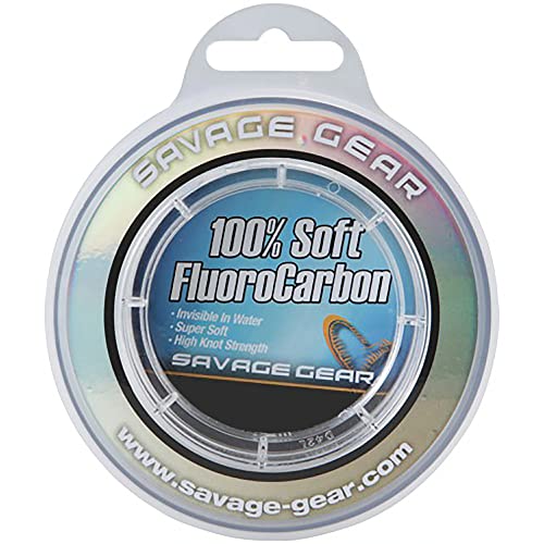 Savage Gear Soft Fluorocarbon Schnur 0,60mm 20m 21,6kg Angelschnur monofil, Fluoro Carbon Schnur, Vorfachschnur, Leader für Vorfächer von Savage Gear