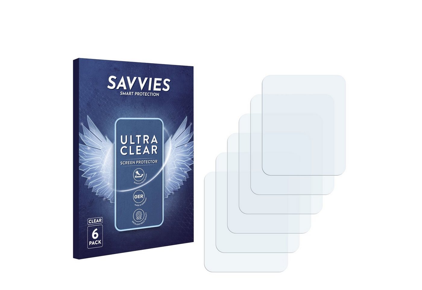 Savvies Schutzfolie für LIGE Sports Watch M2, Displayschutzfolie, 6 Stück, Folie klar von Savvies