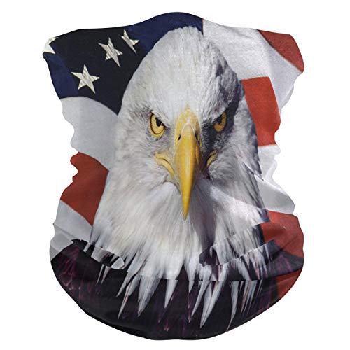 Adler Amerikanische Flagge Gesichtsmaske Schlauchtuch Kopftuch Stirnband Bandanas Kopfbedeckung Halstuch Gesichtsschal Für Männer Frauen Den Sport von Sawhonn