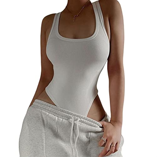 Sawmew Damen Schulterfrei Body Bodysuit Shirts Unterzieh Body Elegant Body für Frauen (Color : White, Size : M) von Sawmew