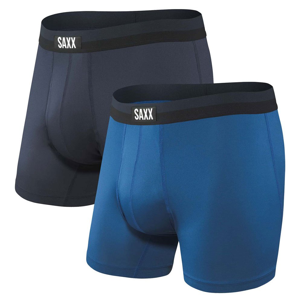 Saxx Underwear Sport Mesh Fly 2 Units Blau L Mann von Saxx Underwear