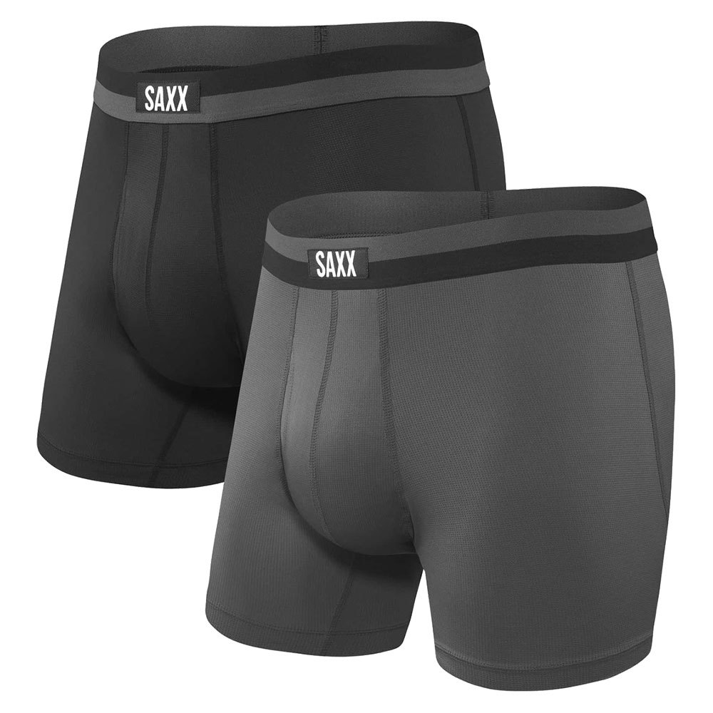Saxx Underwear Sport Mesh Fly 2 Units Schwarz M Mann von Saxx Underwear