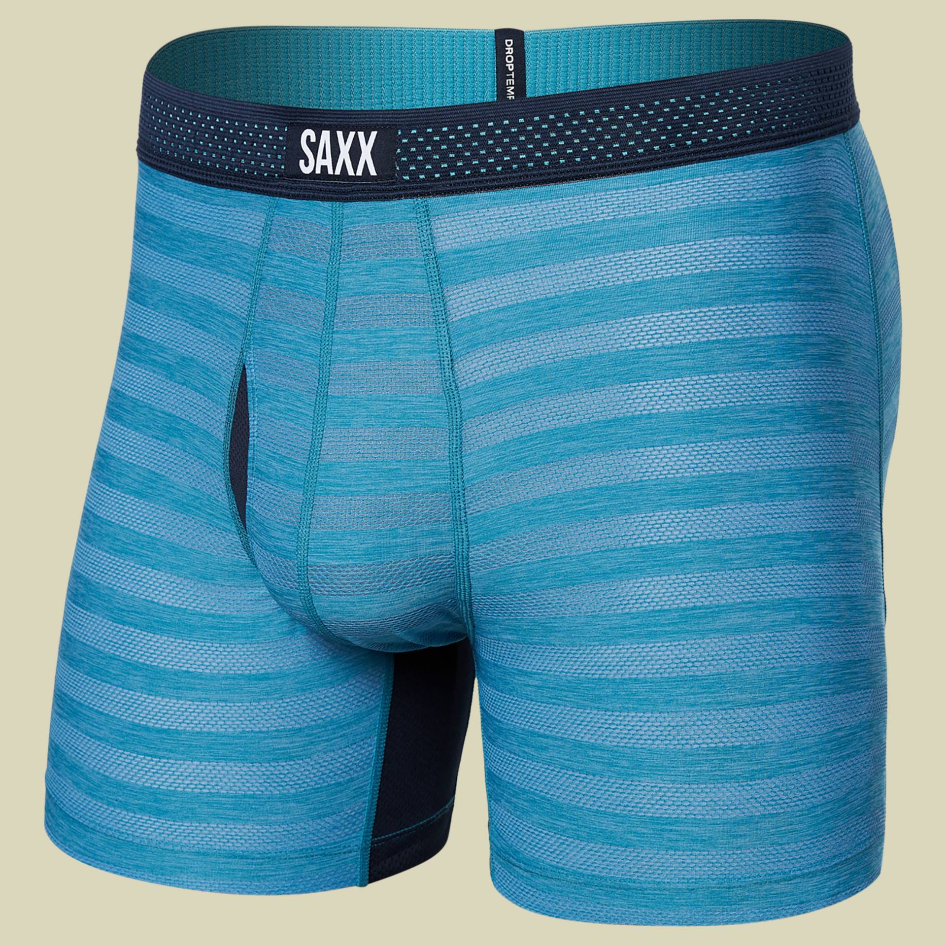 Droptemp Cooling  Mesh Boxer Brief Fly blau M - blue moon heather von Saxx