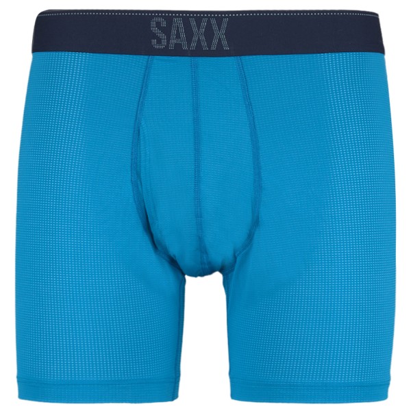 Saxx - Quest Quick Dry Mesh Boxer Brief Fly - Kunstfaserunterwäsche Gr L blau von Saxx