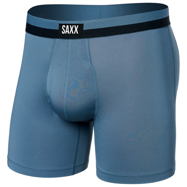 Saxx - Sport Mesh Boxer Brief Fly - Kunstfaserunterwäsche Gr M blau von Saxx