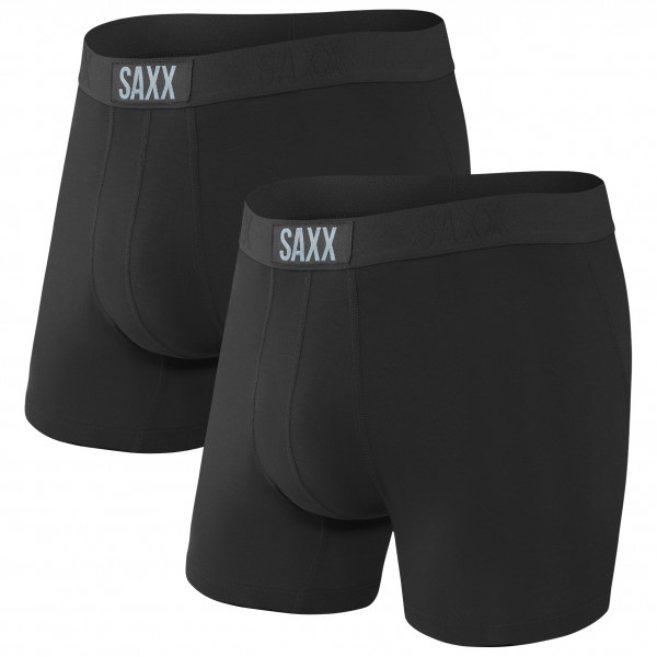 Saxx - Vibe Super Soft Boxer Brief 2-Pack - Kunstfaserunterwäsche Gr L schwarz von Saxx