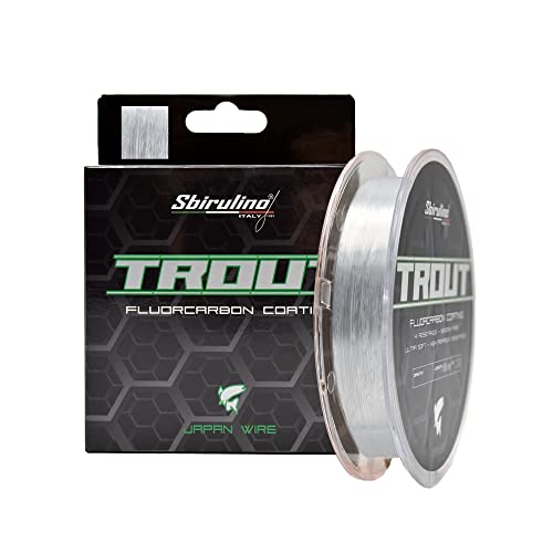 Angelschnur Fluorocarbon Coating Trout MT 150-500-1000 Durchm. 0,12 bis 0,25. Spezieller Forellenwettbewerb. von Sbirulino