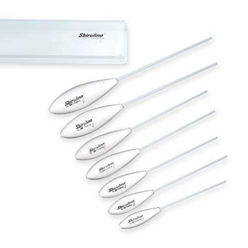 Sbirolino Angelposen Fischenausrüstung/Forellenfischen, Angelzubehör Bombarden spirulino Forellenpose. Set mit 7 schwimmenden Bombarden, inklusive Behälter für Boots. von Sbirulino