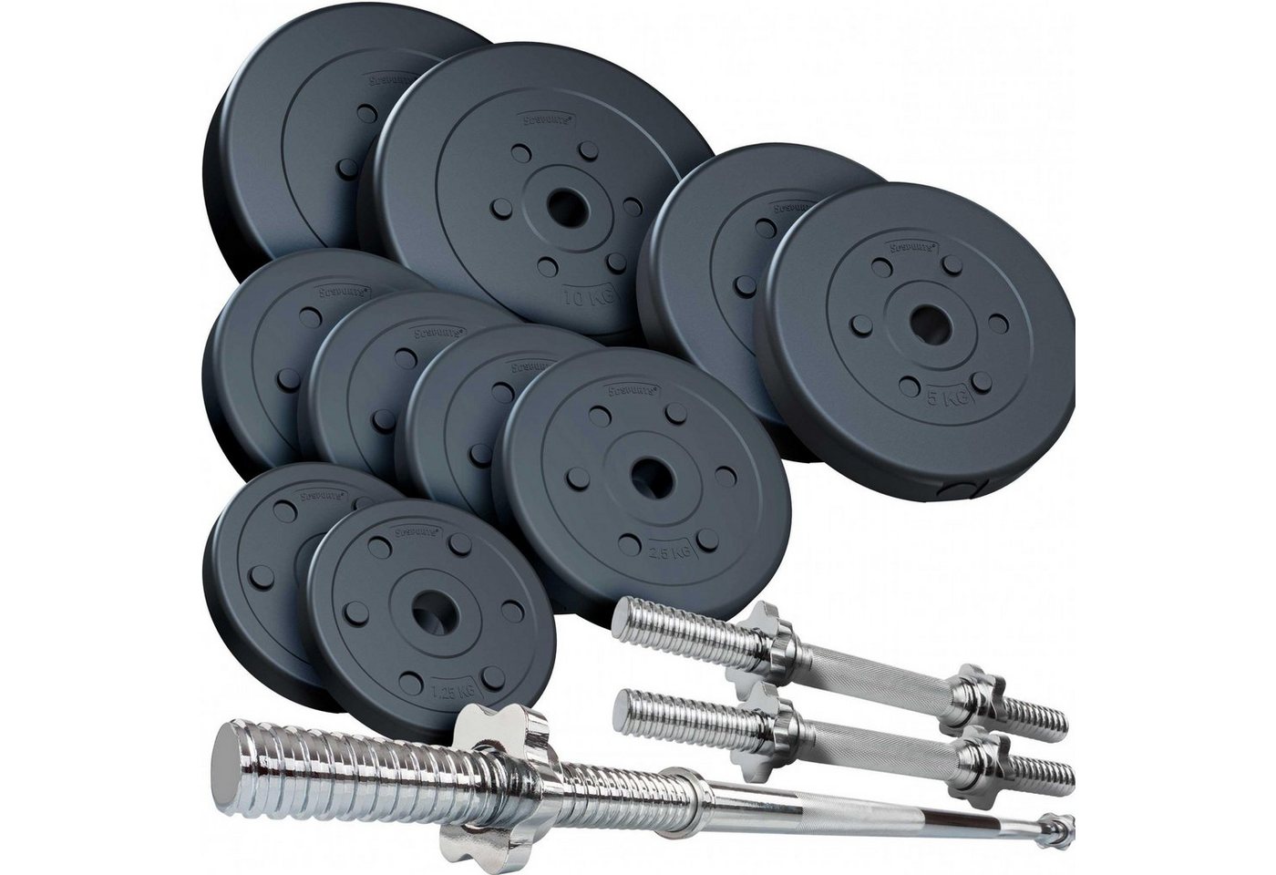 ScSPORTS® Hantel-Set Hanteln Kurzhanteln Langhantel Set Gewichte 31mm Verstellbar von ScSPORTS®