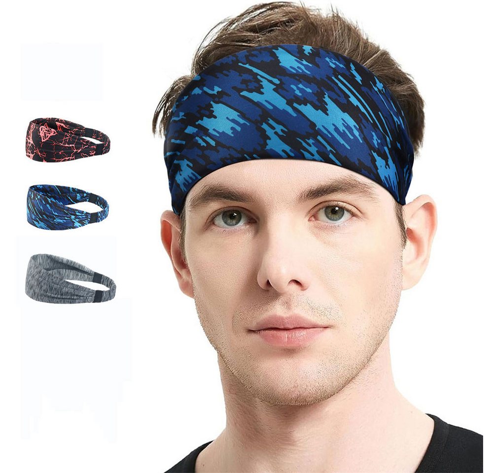 Schatztasche Haarband Set aus drei schweißabsorbierenden Haarbändern für Sport und Fitness von Schatztasche