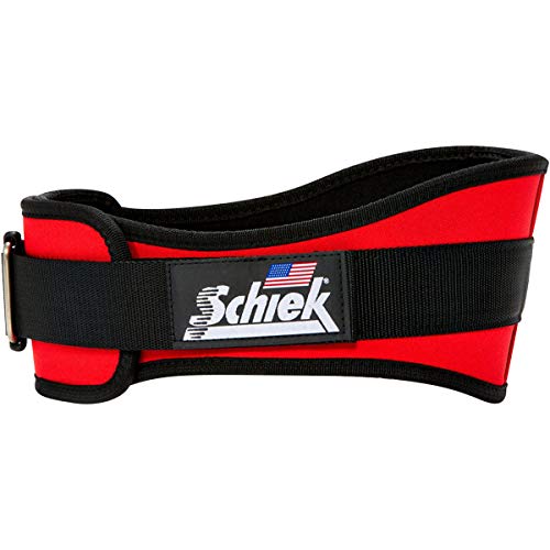 Schiek Sports Unisex Gürtel mit bequemer Passform Rückenbreite 15 cm, Unisex-Erwachsene, Rot, Small von Schiek