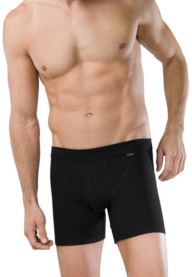 Schiesser Boxershorts Cotton Essentials Authentic (Packung, 2-St) Herren Shorts im Doppelpack von Schiesser