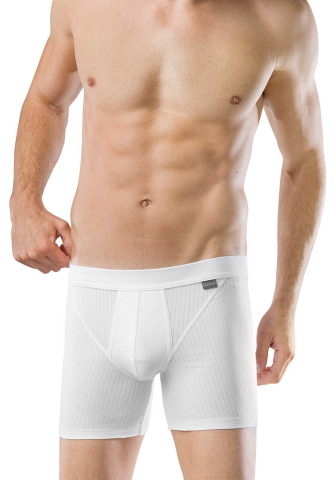 Schiesser Boxershorts Cotton Essentials Authentic (Packung, 4-St) Herren Shorts im Doppelpack von Schiesser