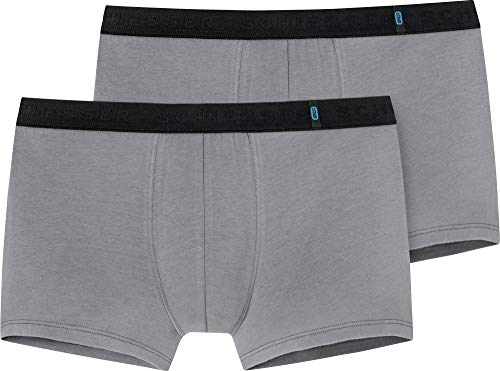 Schiesser Herren Boxershorts 95/5 Shorts, 2er Pack, Grau (Grau 200), XL (Herstellergröße: 7) von Schiesser