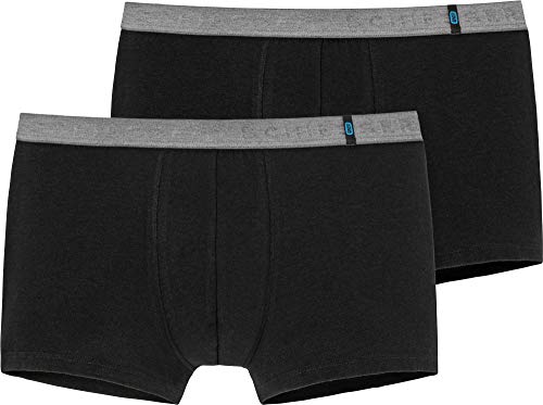 Schiesser Herren Boxershorts 95/5 Shorts, 2er Pack, Schwarz (Schwarz 000), L (Herstellergröße: 6) von Schiesser