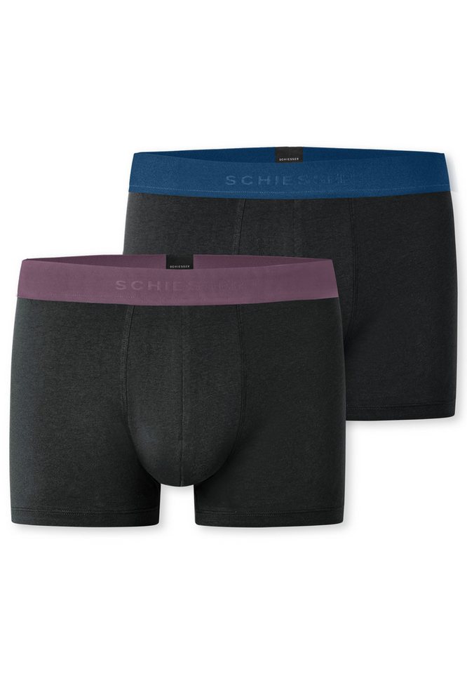 Schiesser Retro Boxer 2er Pack 95/5 Cotton (Spar-Set, 2-St) Long Short / Pant - Baumwolle - ohne Eingriff - Atmungsaktiv von Schiesser