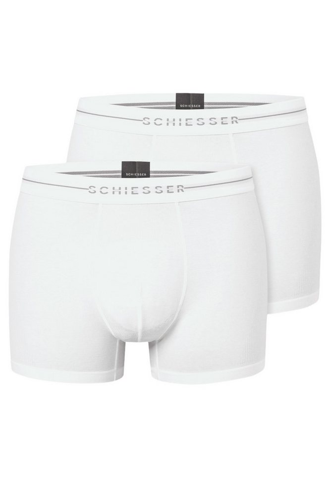 Schiesser Retro Boxer 2er Pack Cotton Flex (Spar-Set, 2-St) Retro Short / Pant - Baumwolle - ohne Eingriff - Atmungsaktiv von Schiesser