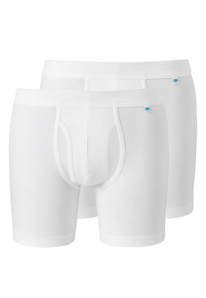 Schiesser Retro Boxer 2er Pack Long Life Cotton (Spar-Set, 2-St) Long Short / Pant - Baumwolle - Mit Eingriff - von Schiesser