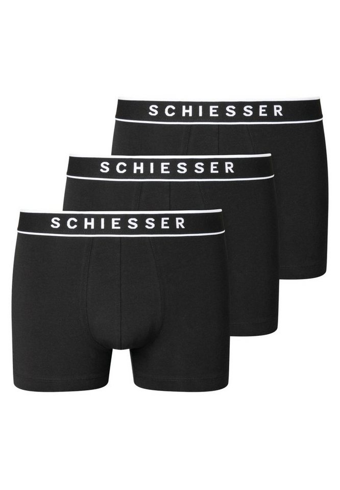 Schiesser Retro Boxer 3er Pack - 95/5 - Organic Cotton (Spar-Set, 3-St) Retro Short / Pant - Baumwolle - Ohne Eingriff - von Schiesser