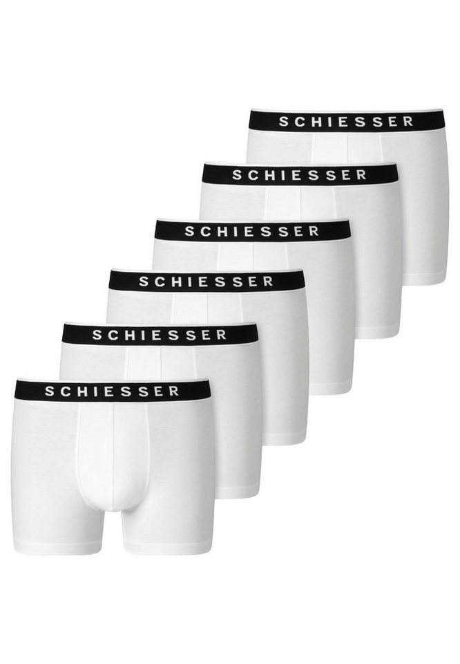 Schiesser Retro Boxer 6er Pack - 95/5 - Organic Cotton (Spar-Set, 6-St) Retro Short / Pant - Baumwolle - Ohne Eingriff - von Schiesser