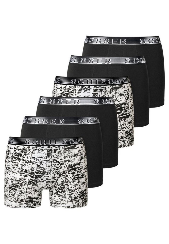 Schiesser Retro Boxer 6er Pack Teens Boys 95/5 Organic Cotton (Spar-Set, 6-St) Retro Short / Pant - Baumwolle - Ohne Eingriff - von Schiesser