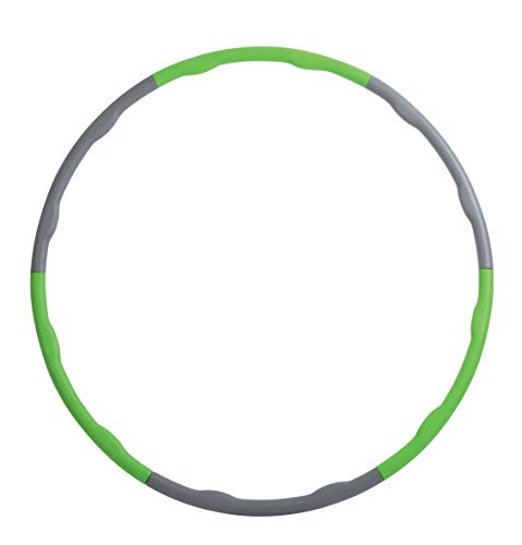 Schildkröt Fitness-Hoop, Hula-Hoop Ring, Durchmesser: 100cm, Anthrazit-Grün, in 4-Farb Karton, 960035 von Schildkröt