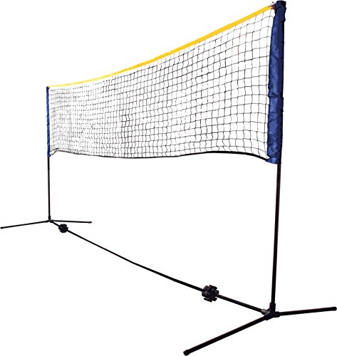 Schildkröt Netzgarnitur Kombi, freistehendes Freizeit-Netz für Badminton, Street-Tennis und andere Sportarten, stufenlos höhenverstellbar von 0,75 m bis 1,55 m, Breite 3 m, 970994 von Schildkröt