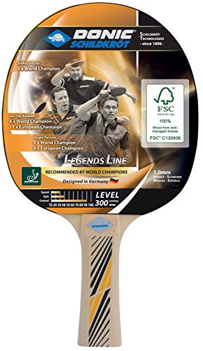 Donic-Schildkröt Tischtennisschläger Legends 300 FSC, 1,0 mm Schwamm, FSC Holz, Jade - ITTF Belag, 705234 von Schildkröt