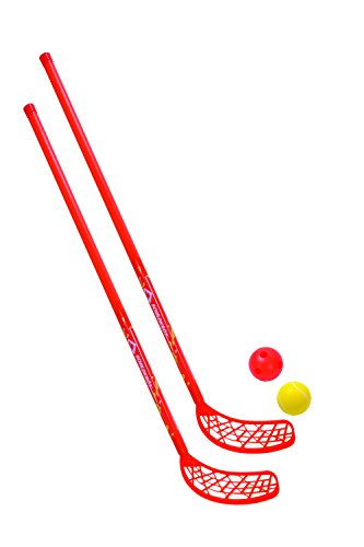 Schildkröt Fun Set, 2 Hockey Schläger, 2 Bälle, 970135, Rot, Ø 78mm, Ø 60mm von Schildkröt