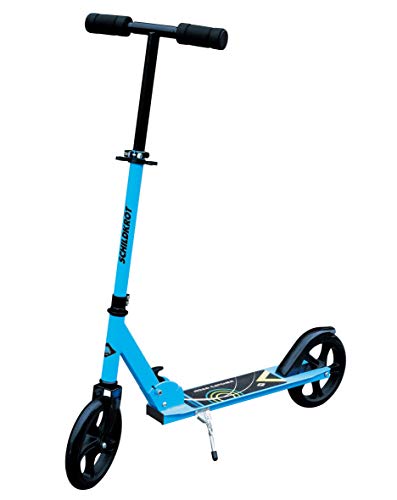 Schildkröt Unisex City Scooter Road Catcher, 200m Räder, klassischer Roller aus Aluminium, klappbar, für Kinder ab 120cm Körpergröße, Jugendliche und Erwachsene, 510201, Sky One Size von Schildkröt