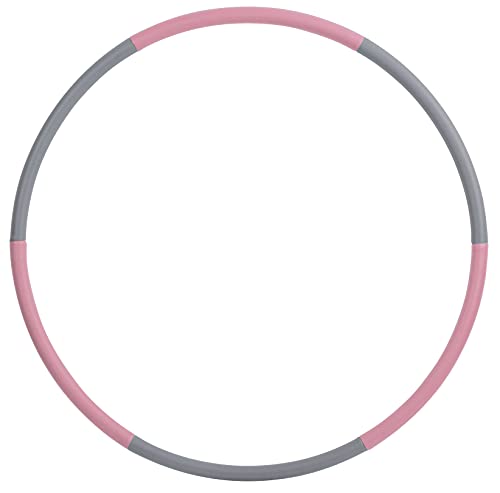 Schildkröt Fitness-Hoop, Hula-Hoop Ring, 90cm Durchmesser, 0,8kg, Grau-Rosa, in 4-Farb Karton, 960234 von Schildkröt