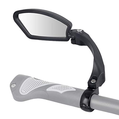E-Bike und Fahrrad Rückspiegel mit leicht getöntem Glas, verstellbar Spiegel Mit Klammer, Drehbares, Lichtverdunkelndes, Schwarz, S von Schimer