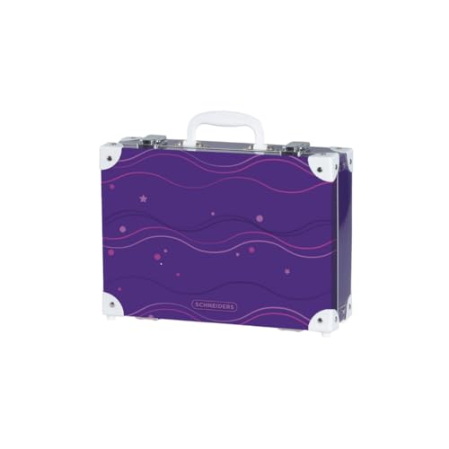 Schneiders Handarbeitskoffer Purple Dream - Mädchen Spielzeug- und Bastelkoffer, Pappkoffer mit verstärkten Ecken, Stabiler Kunststoffgriff und 8 Liter Volumen von Schneiders