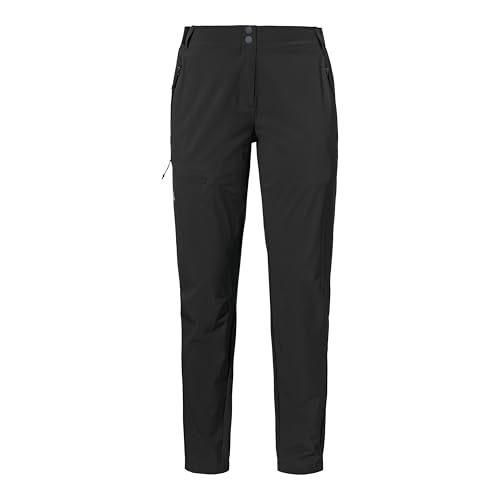 Schöffel Damen Pants Style Blaustein WMS, robuste und leichte Wanderhose aus recyceltem Material, leichte Hose mit 4-Wege-Stretch für maximale Bewegungsfreiheit, schnell trocknend, black, 42 von Schöffel