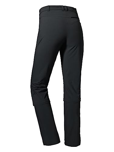 Schöffel Damen Pants Engadin1 strapazierfähige Damen Hose für Wanderungen, wasserabweisende Outdoor Hose mit sportlichem Schnitt, Black, 72 von Schöffel