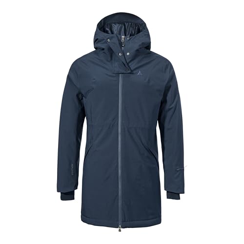 Schöffel Damen Ins Parka Style Crivat WMS, wasserdichte und atmungsaktive Winterjacke, komprimierbarer, leichter Parka mit nachhaltiger Wattierung, navy blazer, 44 von Schöffel