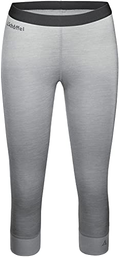 Schöffel Damen Merino Sport Pants short W, temperaturregulierende lange Unterhose, atmungsaktive Thermo Leggings in 3/4 Länge von Schöffel