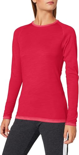 Schöffel Damen Merino Sport Shirt 1/1 Arm W, temperaturregulierendes Langarmshirt, atmungsaktives Funktionsunterwäsche-Shirt in Wollqualität, rasberry s, S von Schöffel