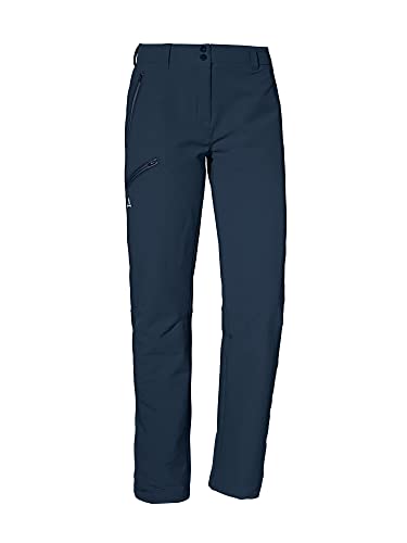 Schöffel Damen Pants Ascona Warm L, warme Wanderhose mit 4 Wege-Stretch, wasserabweisende, atmungsaktive Thermohose, navy blazer, 48 von Schöffel