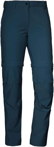 Schöffel Damen Pants Ascona Zip Off, leichte und komfortable Damen Hose mit optimaler Passform, flexible Outdoor Hose für Frauen, dress blues, 36 von Schöffel