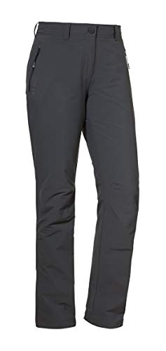 Schöffel Damen Pants Engadin, Outdoor Hose, strapazierfähige Wanderhose für Frauen, wasserabweisende Damen Hose mit sportlichem Schnitt, charcoal, 48 von Schöffel