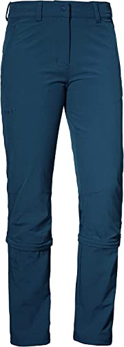 Schöffel Damen Pants Engadin1 Zip Off, elastische Damen Hose mit Zip-Off Funktion, kühlende und schnell trocknende Outdoor Hose für Frauen, dress blues, 36 von Schöffel