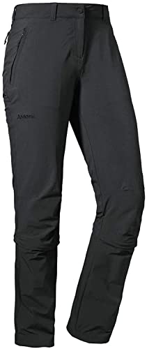 Schöffel Damen Pants Engadin1 Zip Off, elastische Damen Hose mit Zip-Off Funktion, kühlende und schnell trocknende Outdoor Hose für Frauen, asphalt, 21 von Schöffel