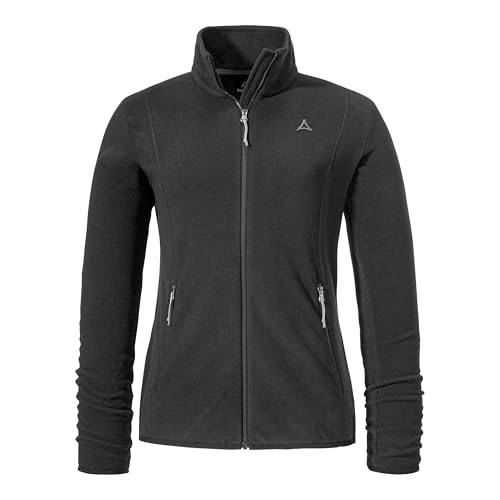 Schöffel Damen Fleece Jk Style Ash WMS, leichte Fleecejacke aus wärmendem Tecnopile, schnelltrocknende Outdoorjacke mit 2-Wege-Stretch, black, 46 von Schöffel