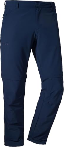 Schöffel Herren Pants Folkstone Zip Off, vielseitige Herren Hose mit Zip-Off Funktion, leichte Wanderhose für den Sommer, dress blues, 46 von Schöffel