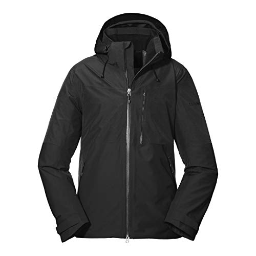 Schöffel Herren Jacket Padon M, wasserdichte und winddichte Regenjacke, atmungsaktive Outdoor Jacke, black, 48 von Schöffel