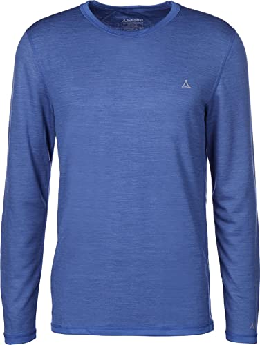 Schöffel Herren Merino Sport Shirt 1/1 Arm M, temperaturregulierendes Langarmshirt, atmungsaktives Funktionsunterwäsche-Shirt in Wollqualität, imperial b, L von Schöffel