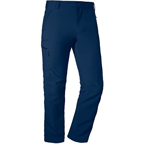 Schöffel Herren Pants Folkstone komfortable und leichte Wanderhose mit Stretch-Material, robuste Outdoor Hose mit sportlichem Schnitt, Dress Blue, 23 von Schöffel