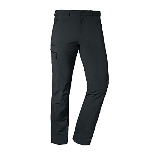 Schöffel Herren Pants Koper1, robuste Hose mit 4-Wege-Stretch, elastische und wasserabweisende Wanderhose für Männer, black, 46 von Schöffel
